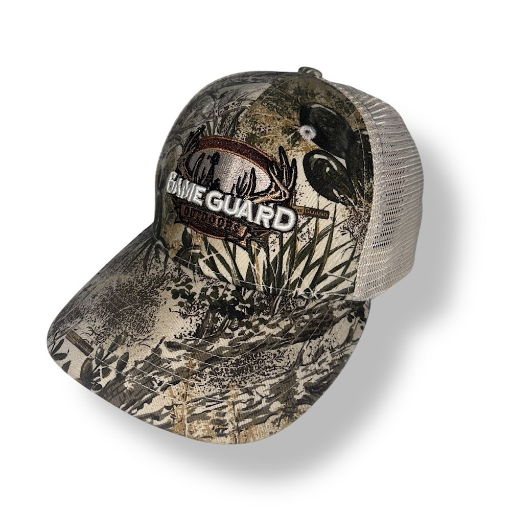 Game Guard Outdoor Camo Khaki Mesh Trucker Hat